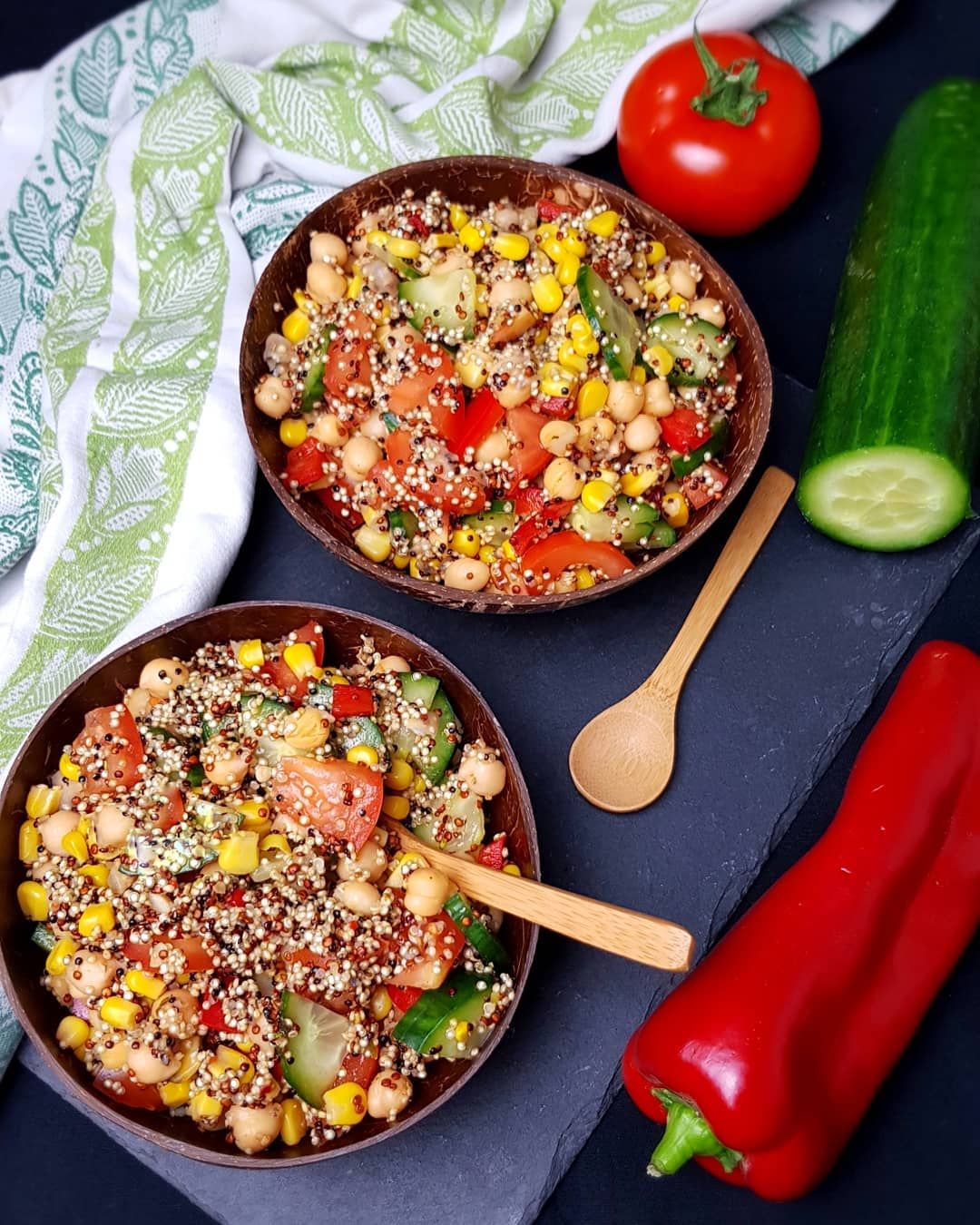 Veganer Kichererbsen Quinoa Salat